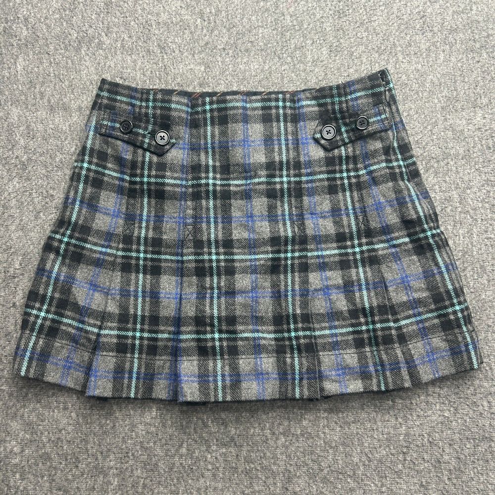 Gap Mini Skirt Womens 8 Plaid Pleated Schoolgirl Lined Y2K Retro Academia Wool